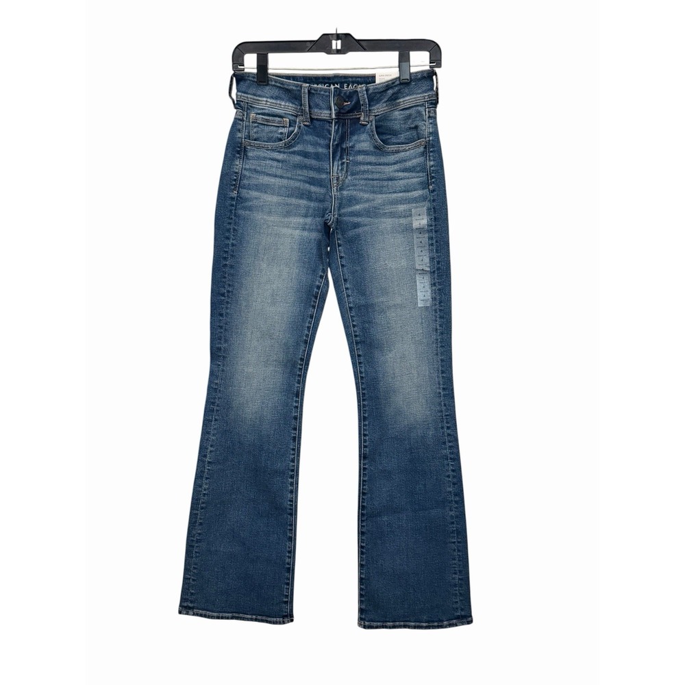 American Eagle Next Level Stretch Kick Boot Jeans 4 Womens 27 Denim Flared Z11-4